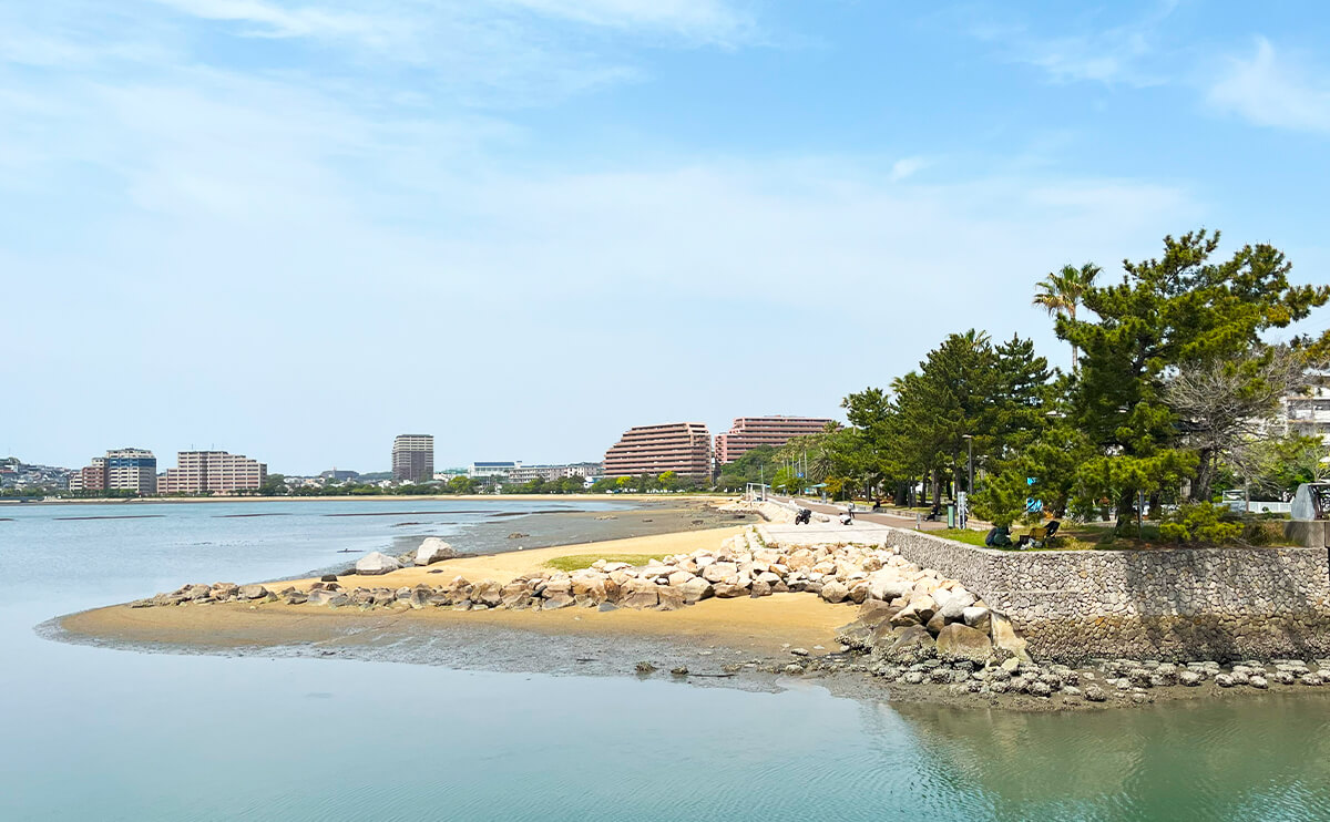 Fukuoka東区花火大会2023のおすすめ自由席「御島グリーンベイウォーク（香椎海岸遊歩道）」